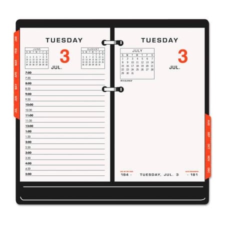 At-A-Glance AT-A-GLANCE Two-Color Desk Calendar Refill, 3.5 x 6, 2022 E01750